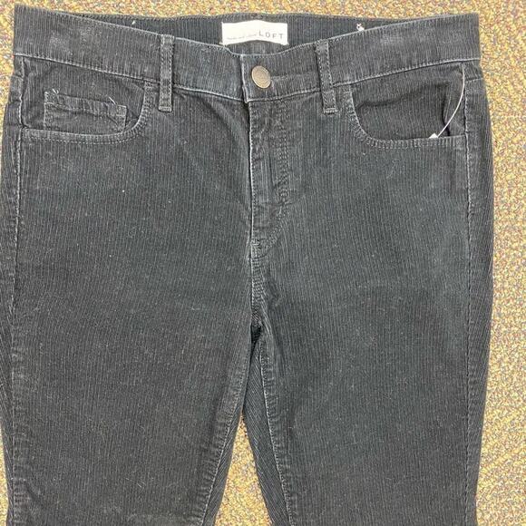 Ann Taylor Loft Black Corduroy Modern Skinny 5-Pocket Pants - Picture 3 of 8